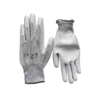 Anti Static ESD Glove Lint Free ESD PU Coated Palm Fit Gloves Carbon Fiber Antistatic Safety Work Gloves