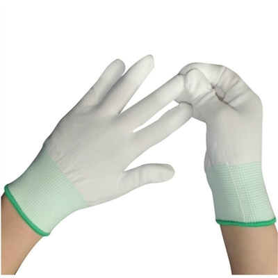 Safety Inspection Cotton ESD White Grey Hand Antistatic Gloves For Electronics