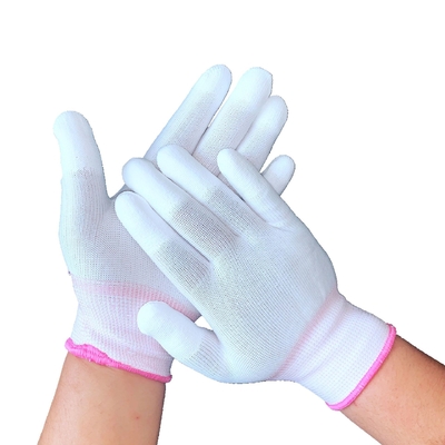 Safety Inspection Cotton ESD White Grey Hand Antistatic Gloves For Electronics