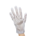 Polyester Anti Static ESD Gloves Lint Free PVC Dotted ESD Gloves
