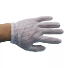Nylon White ESD PU Top Carbon Fiber Anti Static Working Safety ESD Gloves For Cleanroom