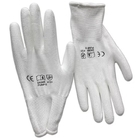 13G Knitted White Electronics Factory Working ESD Antistatic PU Coated Gloves