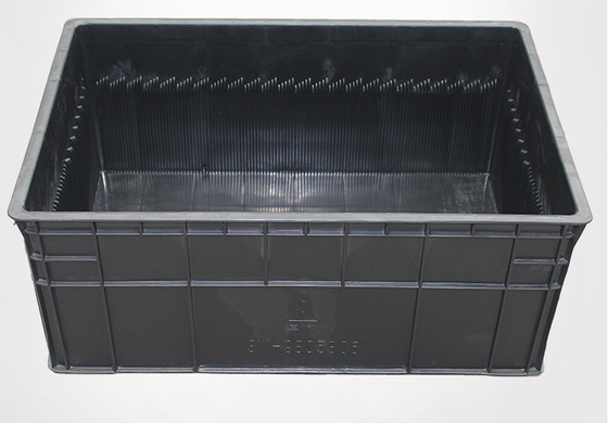 Various Size Black Durable Circulation ESD Storage Box For Electronic Components