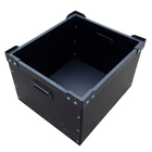 Conductive Container Anti Static Plastic ESD Box Circulation Black