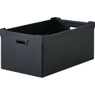 Black ESD PP Folding Corrugated Antistatic Storage Containers Plastic With Lid