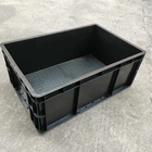 Esd Container Permanent Antistatic Black Esd Plastic Electronic Tote Conductive Carrying Caseesd Storage Box With Lid