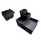 Esd Compartment Box Circulation Carton Box For PCB Black Electronic ESD Plastic Anti Static Package And Storage Accept