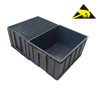 ESD Plastic Tray Box Bins Pp Folding Logistic Conductive Anti Static Storage Boxes Board Big Tote Box