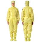 Conductive Fiber Anti Static Overall ESD Unisex Overcoat Cleanroom Suit
