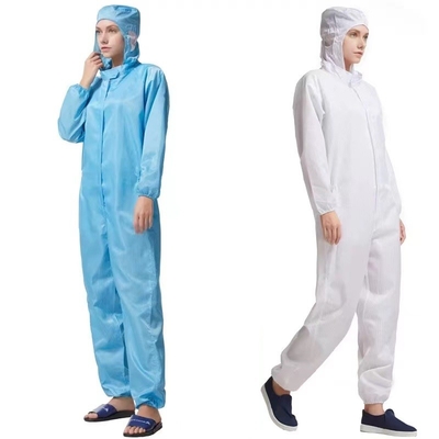 Clean Room Anti Static ESD Smock Gown Custom Waterproof With Long Sleeve