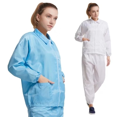 Clean Room Anti Static ESD Smock Gown Custom Waterproof With Long Sleeve