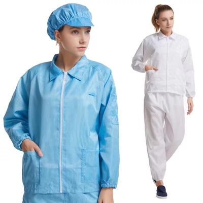 Clean Room Anti Static ESD Smock Gown Custom Waterproof With Long Sleeve