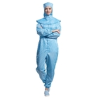 Breathable Anti Static Garments ESD Dustproof Unisex Jumpsuit With Zipper