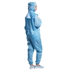 Breathable Anti Static Garments ESD Dustproof Unisex Jumpsuit With Zipper