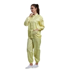 Cleanroom Elastic Cuff Anti Static Garments OEM ESD Safe Clothing
