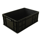 ESD Conductive Plastic Boxes Black Antistatic Corrugated Tote Box
