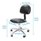 Adjustable ESD Lab Chair Metal Vertical Gas Lifting Task Chair In Cleanroom