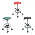 Industrial PU Leather Anti Static Lab Chair Stainless Steel ESD Task Chair
