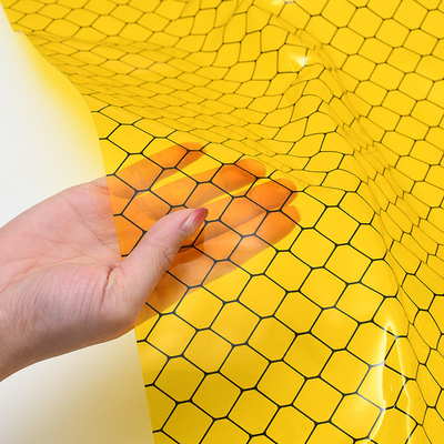 Antistatic ESD PVC Grid Curtain Transparent Black For Factory Use