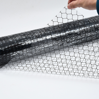 Antistatic ESD PVC Grid Curtain Transparent Black For Factory Use