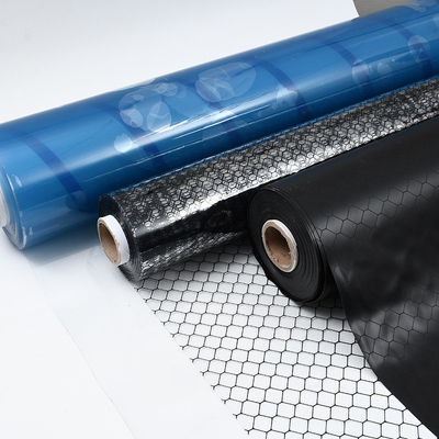 Antistatic ESD PVC Grid Curtain Transparent Black For Factory Use