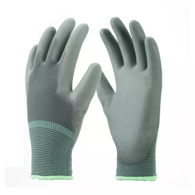 Nylon Knitted Anti Electrostatic Gloves PU Coated Cleanroom Palm Fit ESD Safety Gloves