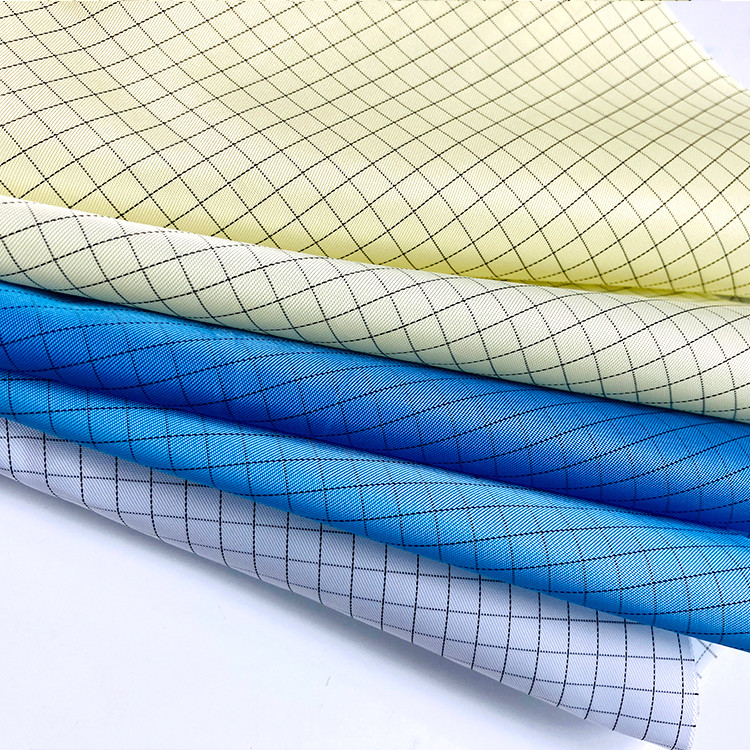 0.25cm Anti Static ESD Fabrics Polyester Cotton 100d*100d Non Woven Fabrics