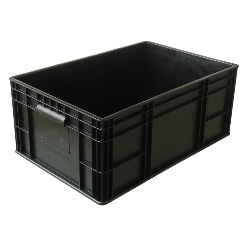 Electronic ESD Safe Plastic Boxes SMT Rack Black PCB Packaging Boxes